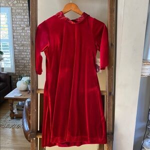 GABBY CRANBERRY VELVET BLAIR DRESS GIRLS HOLIDAYS SPECIAL OCCASION 16 NEW VELVET